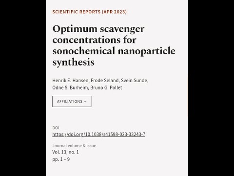 Optimum scavenger concentrations for sonochemical nanoparticle synthesis | RTCL.TV