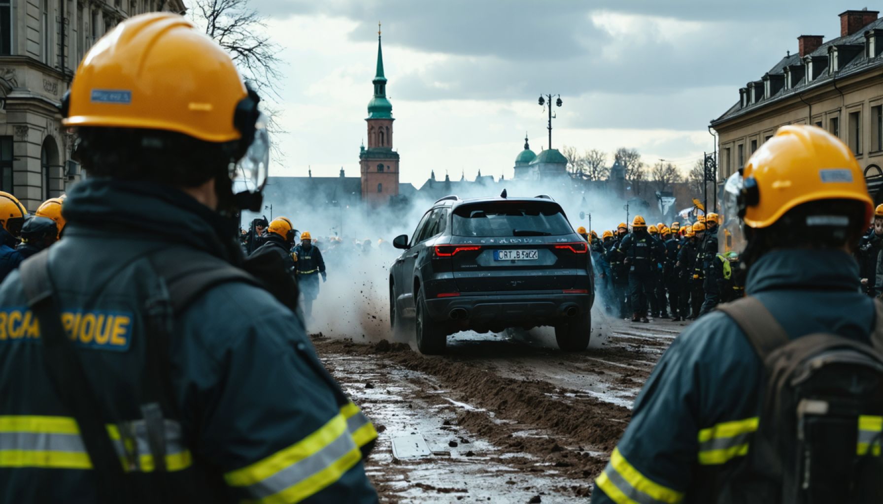 Chaos in Mannheim: SUV Plows into Crowd at Iconic Wasserturm